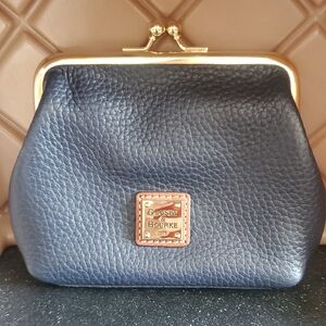 Dooney & Bourke Navy Blue Leather Coin Purse
